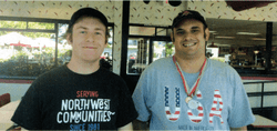 Burgervilie employees and Special Olympians. Michael & Bryan